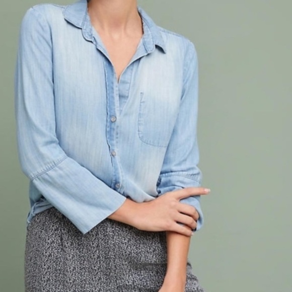 Light Wash Chambray - Cloth & Stone, Anthropologie - Picture 1 of 5